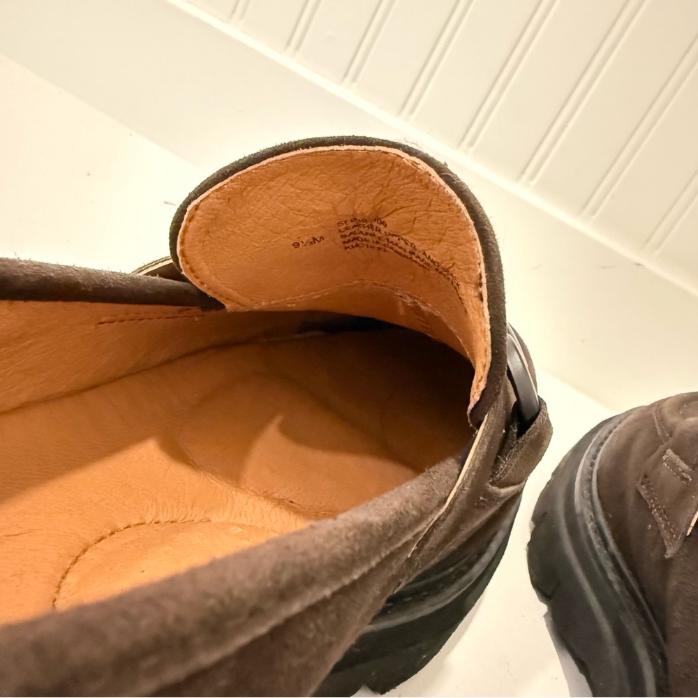 Sofft Satara Chunky Horsebit Loafer Lug Sole Chocolate Brown Suede Size 9.5 - Picture 7 of 7